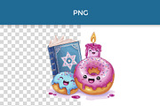 Cute Hanukkah Kids Clipart Bundle, a Decorative Illustration by InkyQueenArt (Thumbnail 2 of 5)