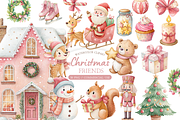 Cute Christmas Clipart Bundle, a Decorative Illustration by MockupWizard (Thumbnail 1 of 6)