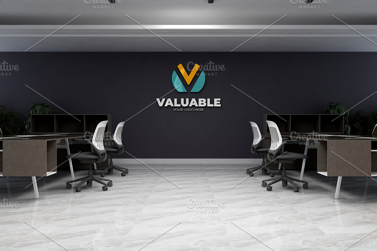 PSD Office Room Company Logo Mockup, a Product Mockup by Ayy (Photo 17 of 23)