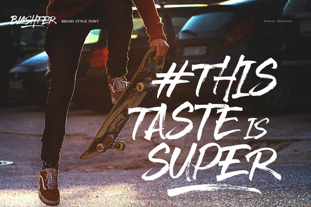 Blashter - Brush Font, a Font by agnyhasyastudio (Photo 4 of 12)