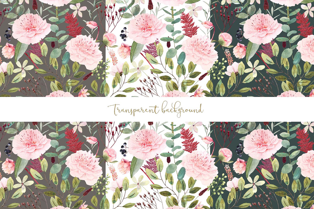 Watercolor peony and eucalyptus, a Decorative Illustration by marie dricot (Photo 11 of 11)