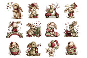 Whimsical Easter Bunny Clipart, an Illustration by Design Market (Thumbnail 2 of 3)