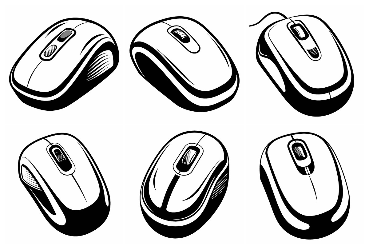 Six Different Computer vectors, an Object Graphic by Billah Hub