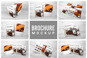 A4 Bifold Brochure Mockup Bundle 74