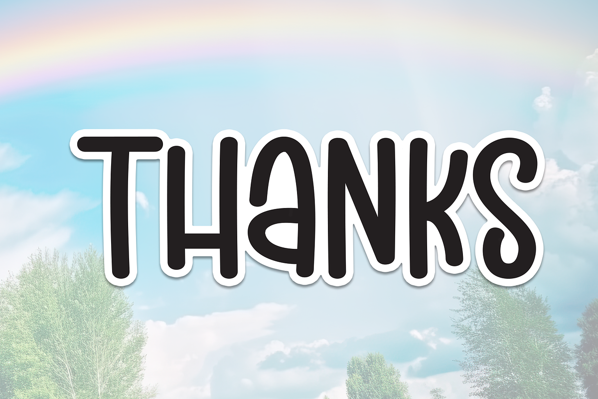 Rainbow Friends | Script Font, a Script Font by Scratchones (Photo 8 of 8)