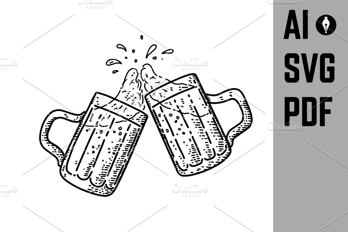 Illustration of beer mug, an Object Graphic by Vectorhight