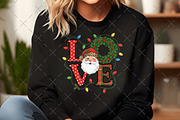 LOVE Santa Christmas PNG, an Illustration by Craft Nest (Thumbnail 4 of 6)