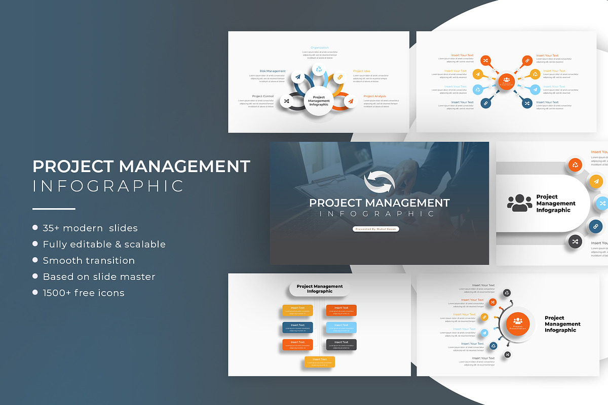 Project Management Infographic Slide, a Presentation Template by SlideStack (Photo 1 of 5)