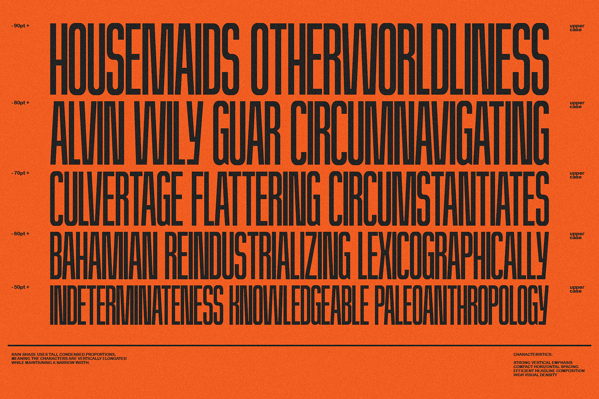 Rainshade - Condensed Display Font, a Sans Serif Font by Typeparties (Photo 6 of 12)