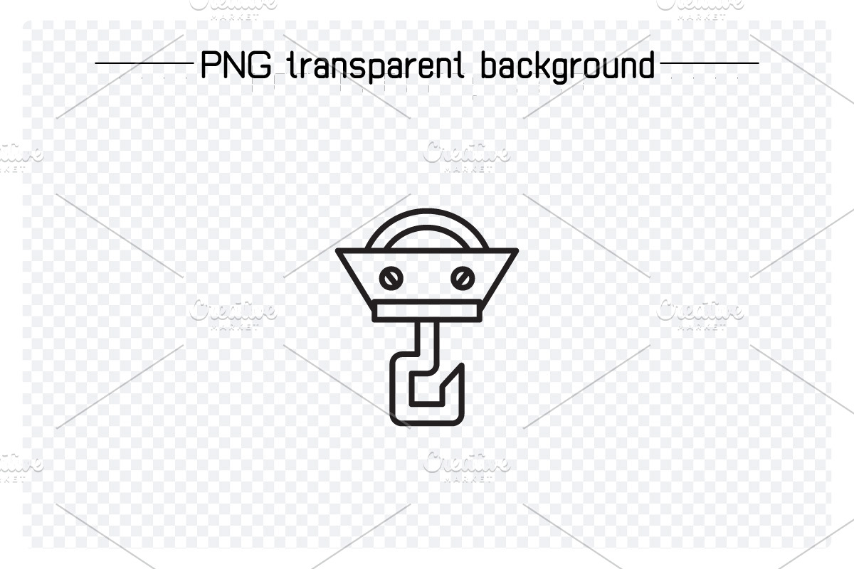 Crane Hook Winch Icons Illustration, an Outline Icon by Designfour (Photo 5 of 7)
