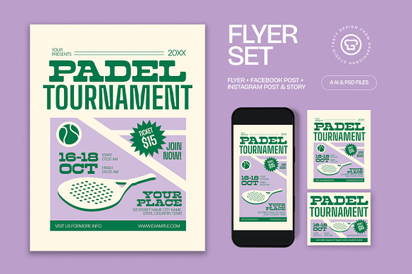 Padel Tournament Flyer preview 4