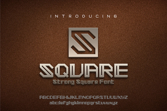 SQUARE - Strong Square font preview 7