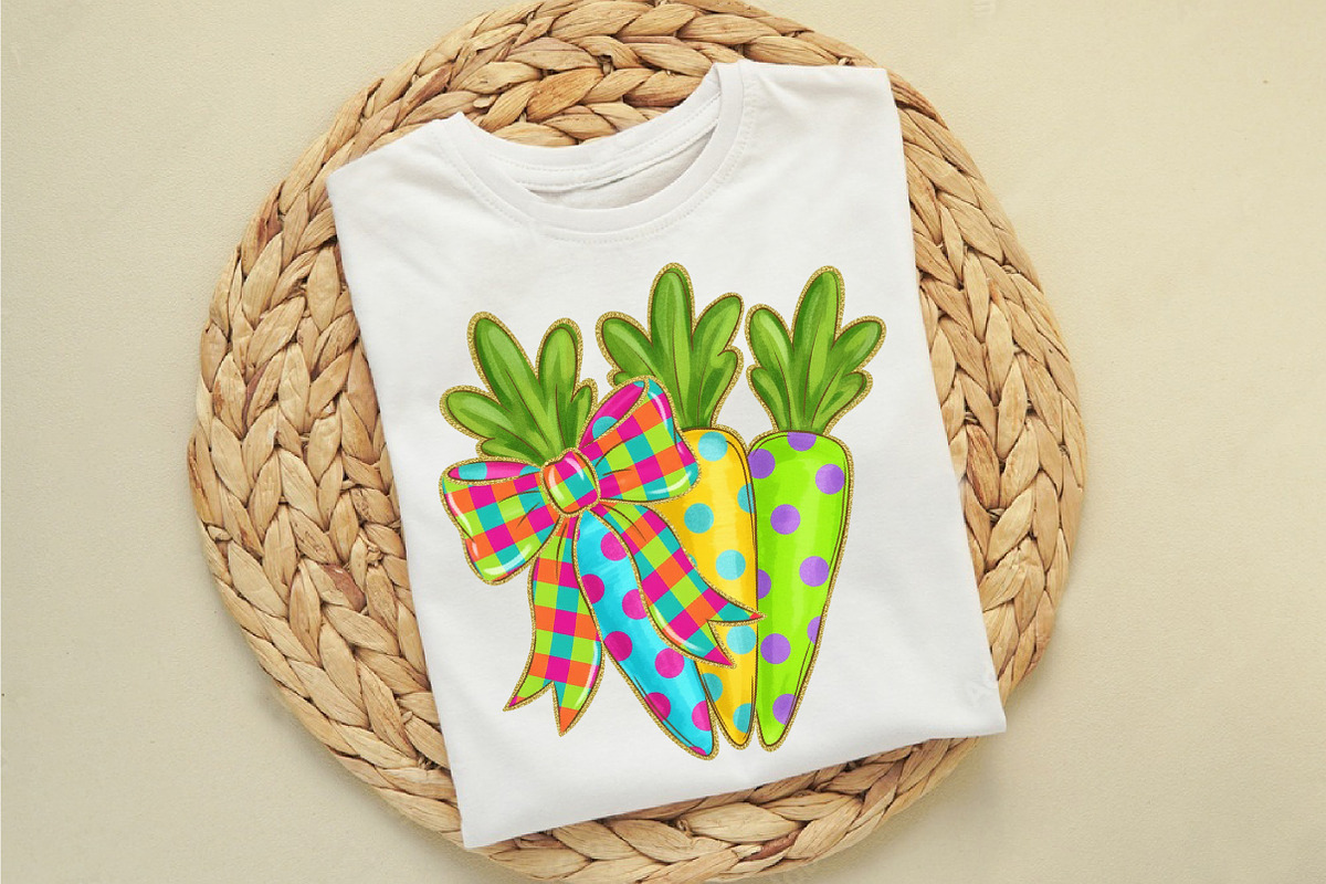 Glitter Coquette Easter Carrots Png, an Illustration by designcity5 (Photo 9 of 9)