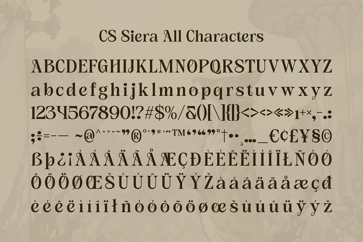 CS Siera – Art Nouveau Font, a Serif Font by Craft Supply Co. (Photo 8 of 8)