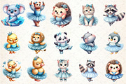 Blue Ballerina Animals Clipart, an Illustration by Rose Art (Thumbnail 2 of 7)