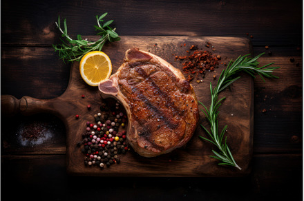 Steak meat. Generate Ai, a Food & Drink Photo by Ylivdesign