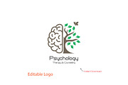 Minimalist Brain & Life Tree Logo, a Branding & Logo Template by YUDesignStore (Thumbnail 1 of 7)