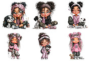 Cool Girl with Puppy Clipart, an Illustration by DreamArtGraphic (Thumbnail 4 of 5)