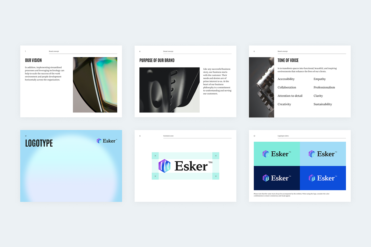 Esker — Visual Identity Guidelines, a Brochure Template by Middltone (Photo 3 of 6)