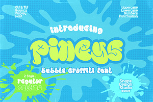 Pineys - Bubble Graffiti Font