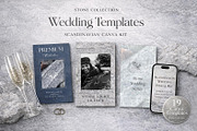 Stone Wedding Visual Kit. Canva., a Templates & Theme by Alisa Mikibith Art (Thumbnail 1 of 6)
