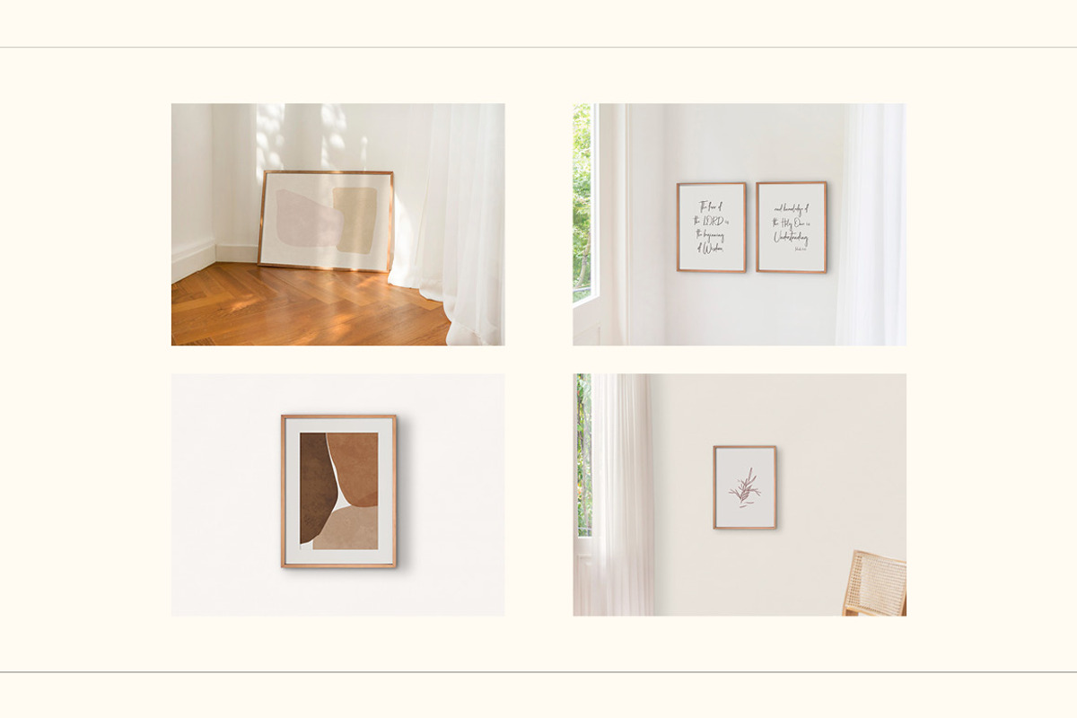 Minimalist Frame Mockup Bundle, a Print Template by LOPEstudio (Photo 8 of 9)