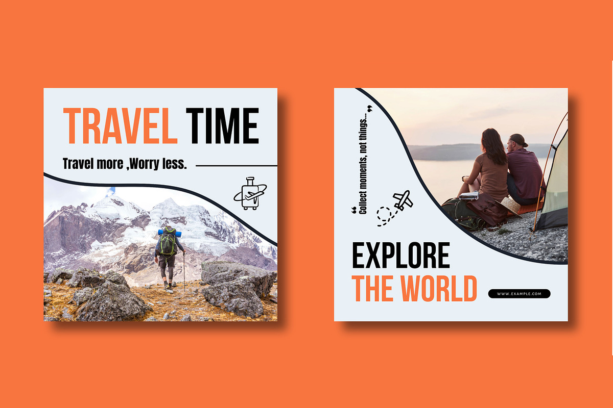 Travel Agency Social Media Post, a Social Media Template by MightyDesign (Photo 4 of 8)