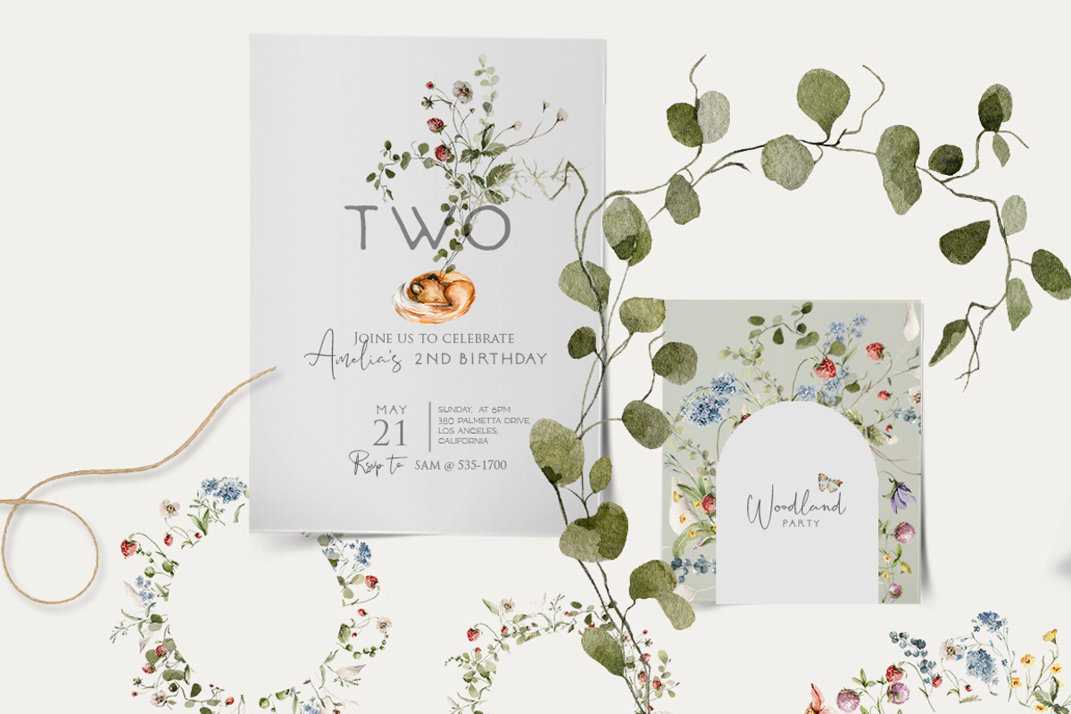 Woodland baby animals 2 Field flower, an Animal Illustration by 60secondsArt (Photo 7 of 16)
