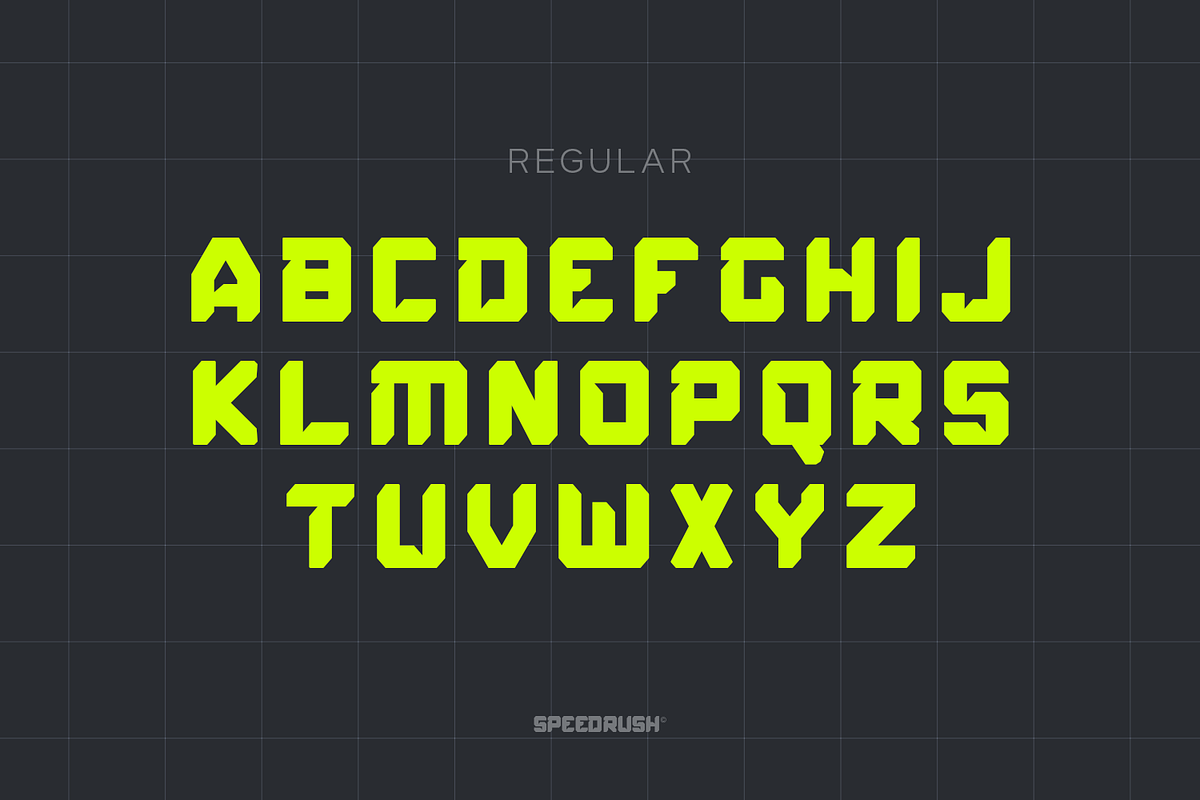Speed Rush - Race Display Font, a Font by Pixesia Studio (Photo 9 of 13)