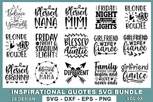 Inspirational Quotes SVG Bundle, an Illustration by Designvipe