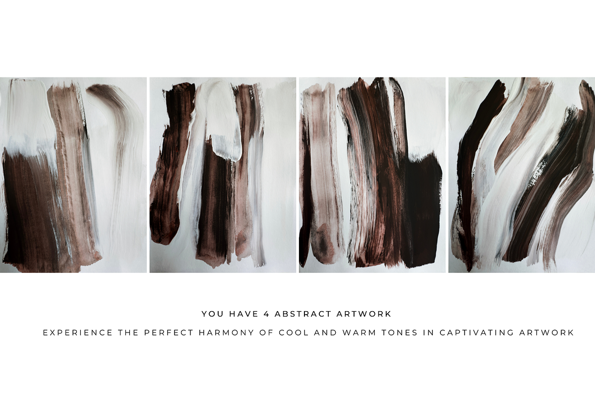 WHITE AND BROWN MODERN ABSTRACT ART, a Decorative Illustration by identity.ART (Photo 4 of 7)