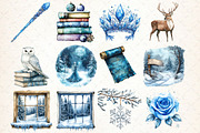 Watercolor Magical Winter Clipart, an Illustration by Libby Wishes (Thumbnail 2 of 7)