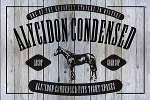 Alicydon Condensed Woodblock Font