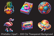 Funky Summer Clipart, an Illustration by RobertsArt (Thumbnail 4 of 7)