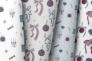 Hand-Painted Blue Burgundy Christmas, an Object Graphic by Lana Elanor (Thumbnail 17 of 24)