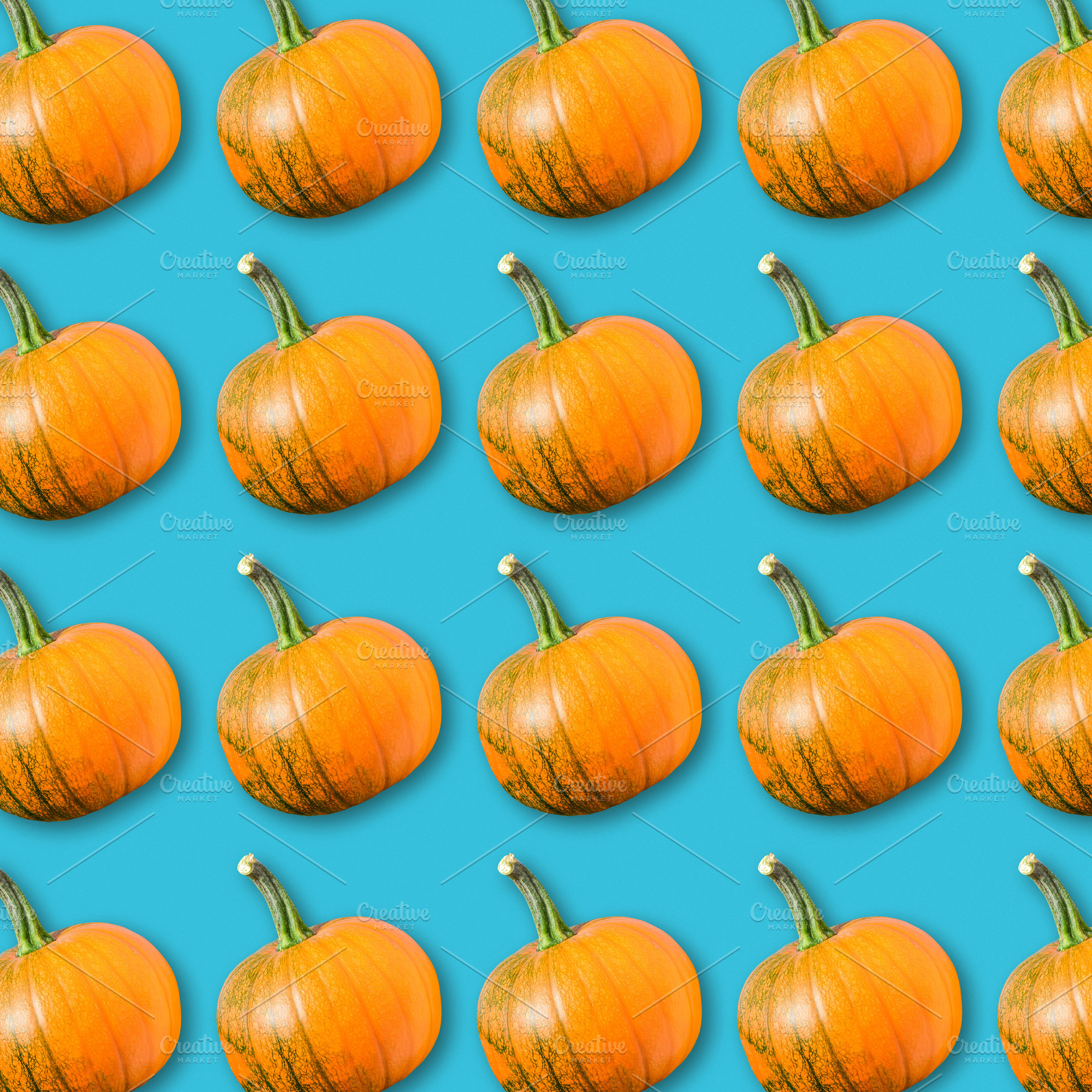 Orange pumpkins food pattern, a Food & Drink Photo by BOOCYS