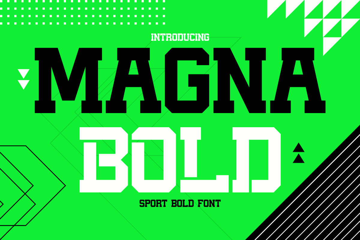 Magna Bold - Sport Bold Font, a Font by PutraCetol Studio (Photo 1 of 5)