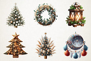 Boho Christmas Decor Clipart, an Illustration by RobertsArt (Thumbnail 6 of 7)