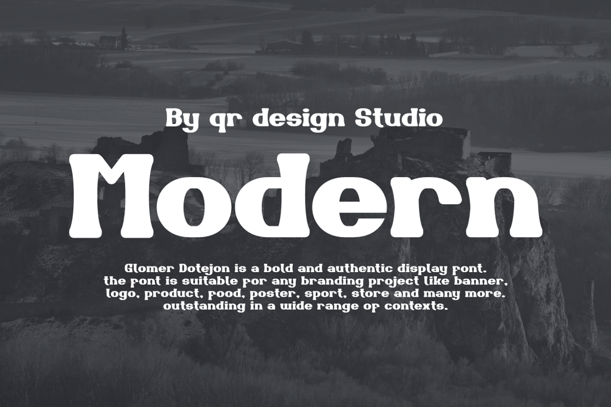 Glomer Dotejon - College Font, a Serif Font by QR Design Studio (Photo 2 of 9)