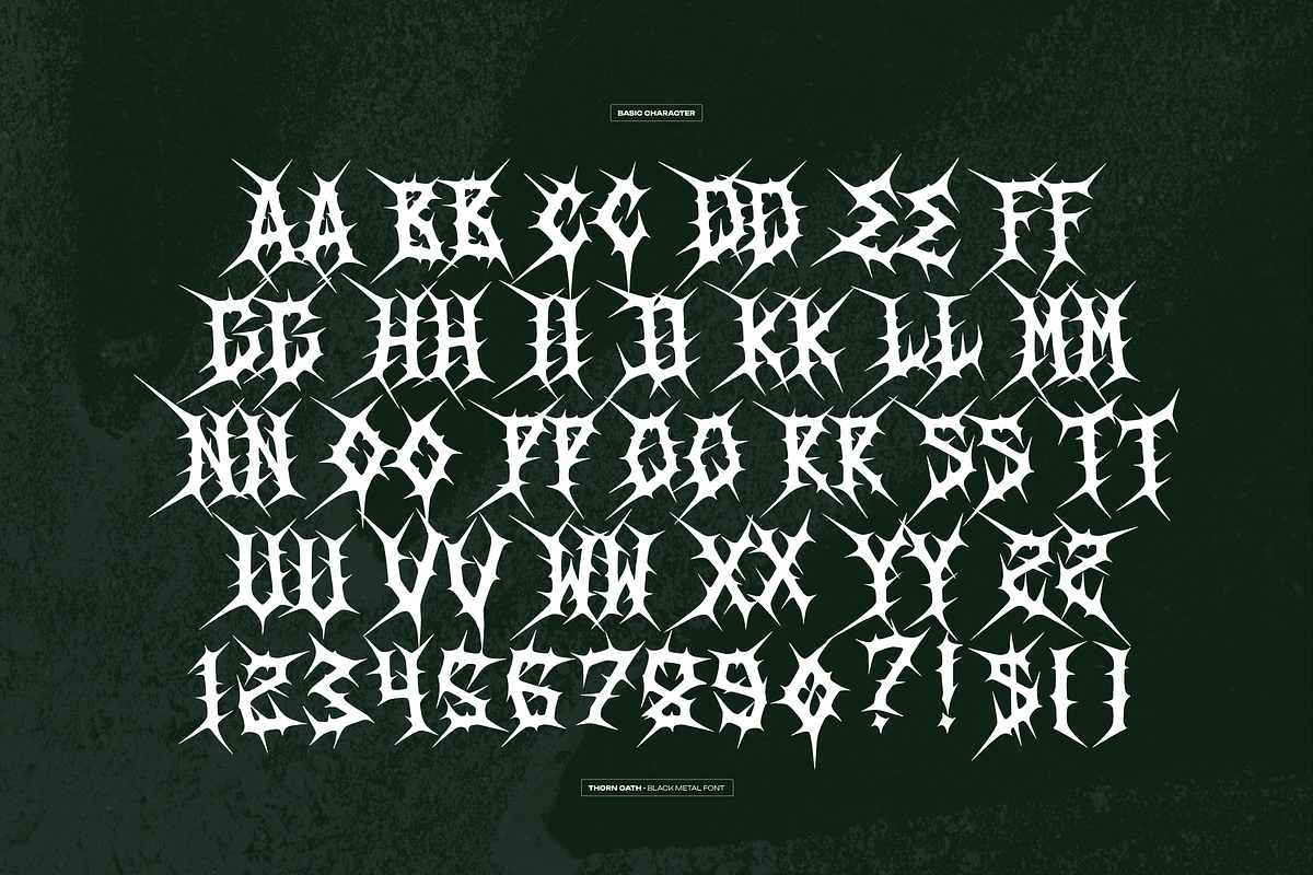 Thorn Oath | Black Metal Font, a Blackletter Font by Denustudios (Photo 10 of 12)