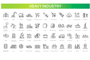 Heavy Industry Icons, an Outline Icon by Tettygreen