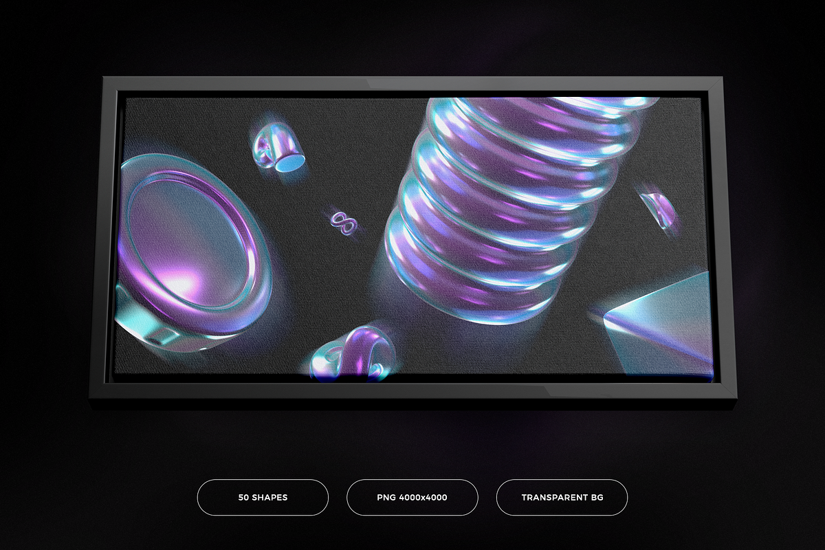 Holographic metallic 3D shapes, an Object Graphic by Fox's Monday (Photo 9 of 10)