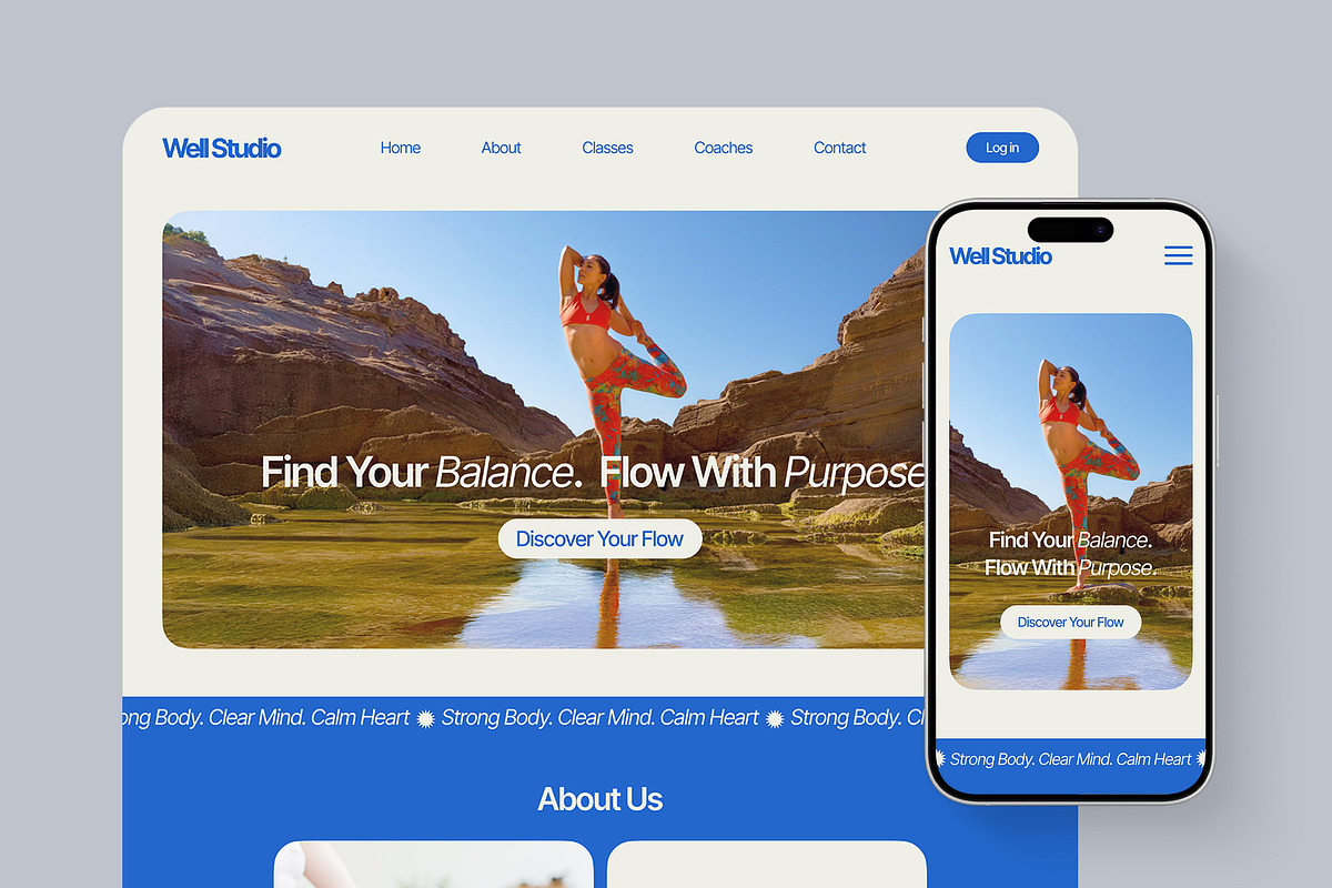 Yoga Studio Figma Landing Page preview 3