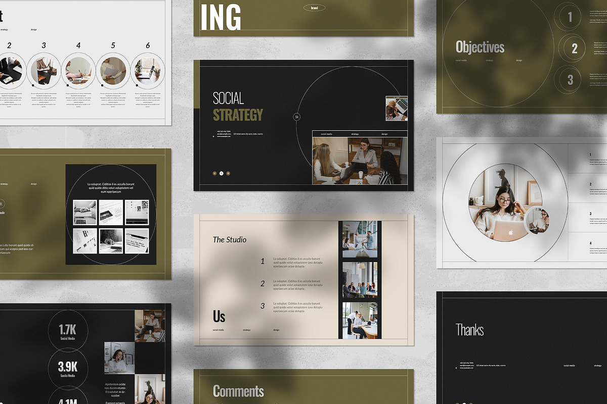 Social Media Strategy Template, a Presentation Template by White Graphic (Photo 7 of 7)