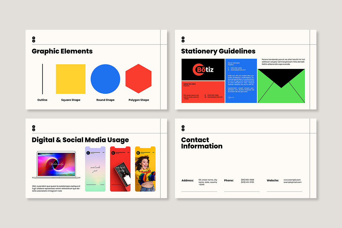 Brand Identity Guidelines Template, a Presentation Template by E-Type (Photo 5 of 5)