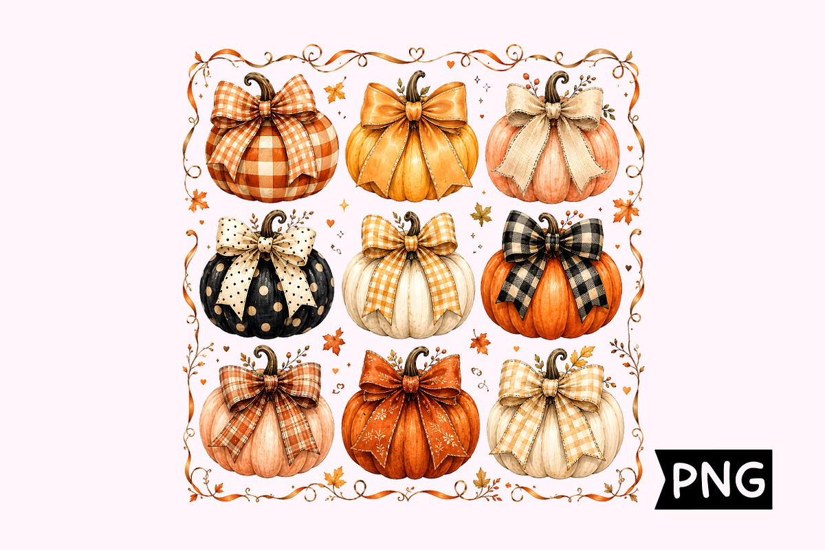 Coquette Pumpkin PNG, a Seasonal Illustration by Creative Art (Photo 1 of 3)