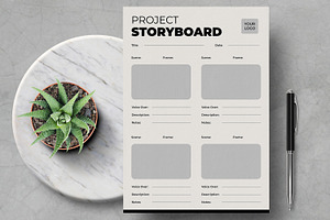 Storyboard Layout, a Stationery Template by MightyDesign