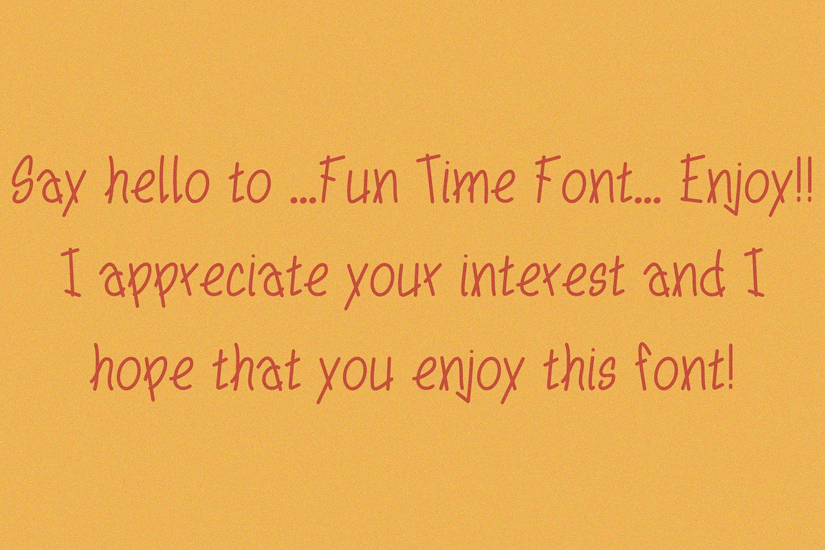 FunTime Handwritten Font, a Handwritten Font by Ruddean2109 (Photo 9 of 10)