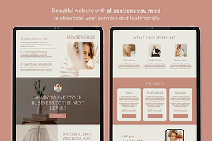 Elegant Coach Canva Website Template