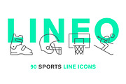 LINEO - 90 SPORTS ICONS, an Outline Icon by sharpnose (Thumbnail 1 of 6)